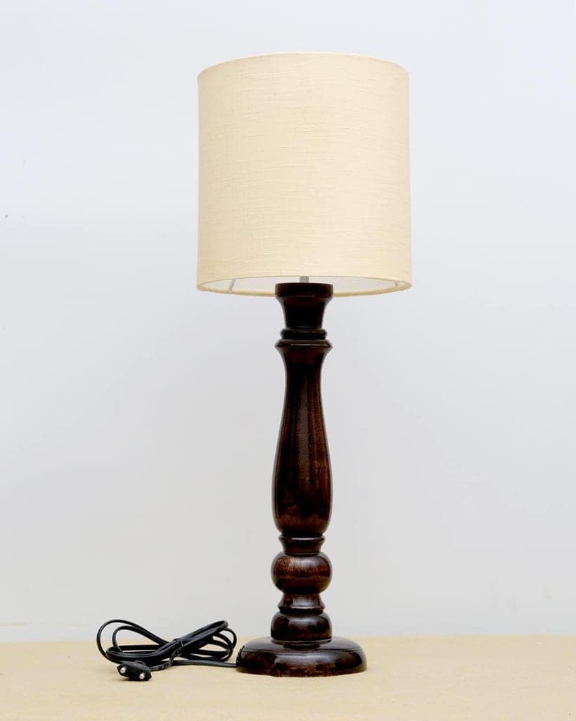 LIGHT ANGLE Wooden Home Decorative Bedroom Living Room Bedside Table Lamps for Home Decoration view 2