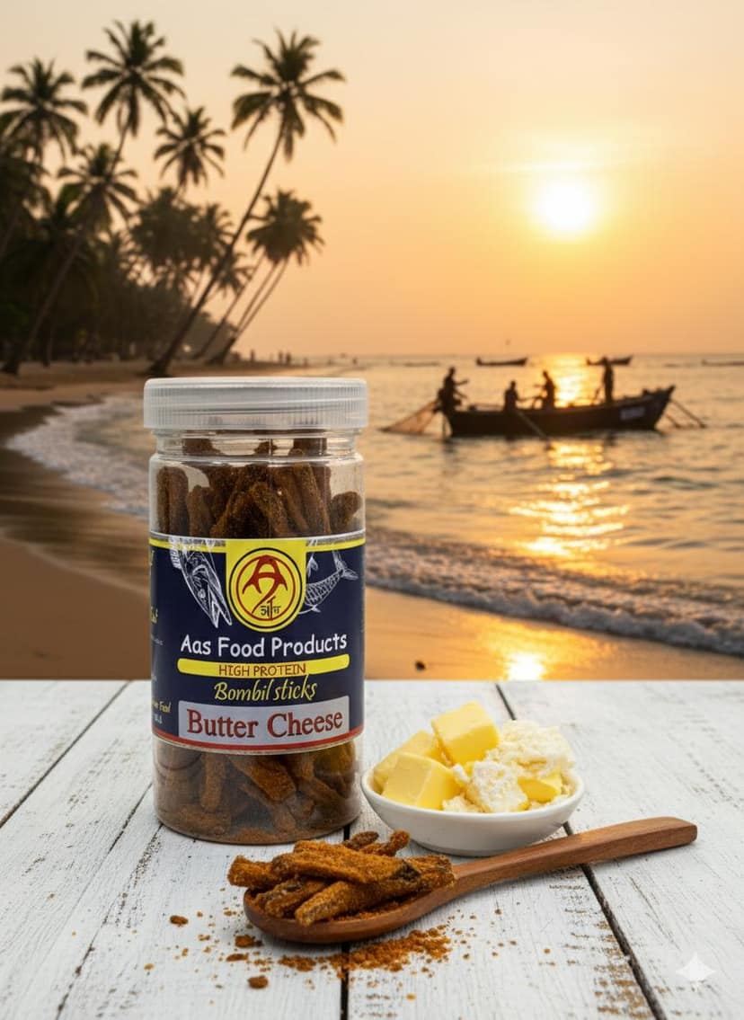 AAS Food Products Bombil Sticks Butter Cheese 100gm