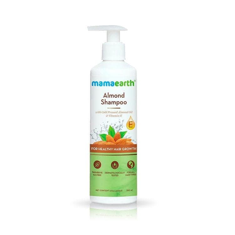 Mamaearth Almond Shampoo With Cold Pressed Almond Oil And Vitamin E (250ml) view 2