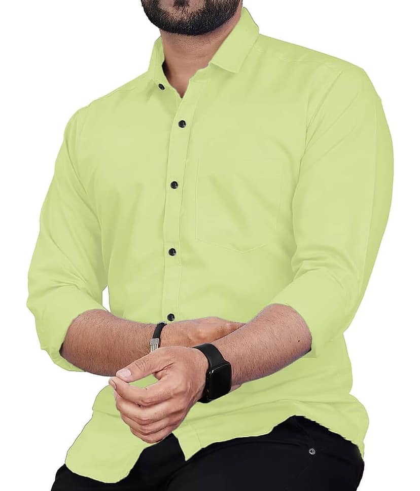 UNI VIBE Cotton Blend Slim Fit Solids Full Sleeves Men's Casual Shirt - Blue ( Pack of 1 )