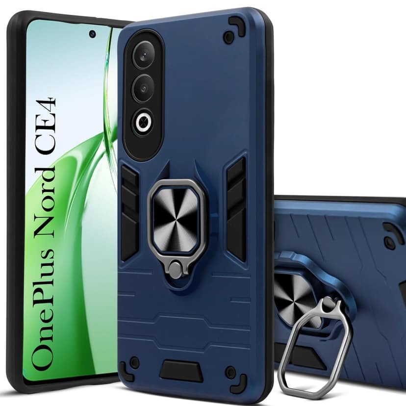 Mobile Cover for OnePlus Nord CE4 Armor Shockproof Back Case (Hybrid PC + TPU) with Kickstand view 2