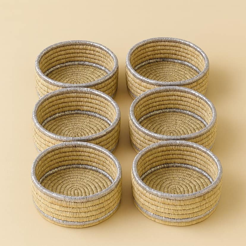 EcoWeave Tiger Grass Storage Baskets (Pack of 6) view 2