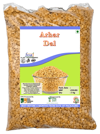 Arhar Dal, 1 Kg, 100% Pure, FSSAI Approved, Best Before 6 Months from Date of Packaging