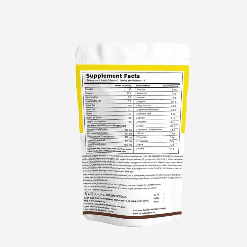 VitaOne Plant Protein Powder for Strength and Recovery Chocolate view 2