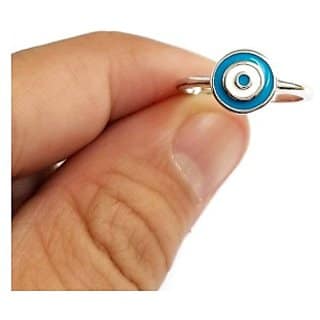 Nazar battu kavach evil eye silver ring by CEYLONMINE