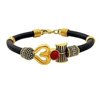 Premium Antique Vintage Ethnic Brass Kada Bracelet With Gold Plating for Men Boys