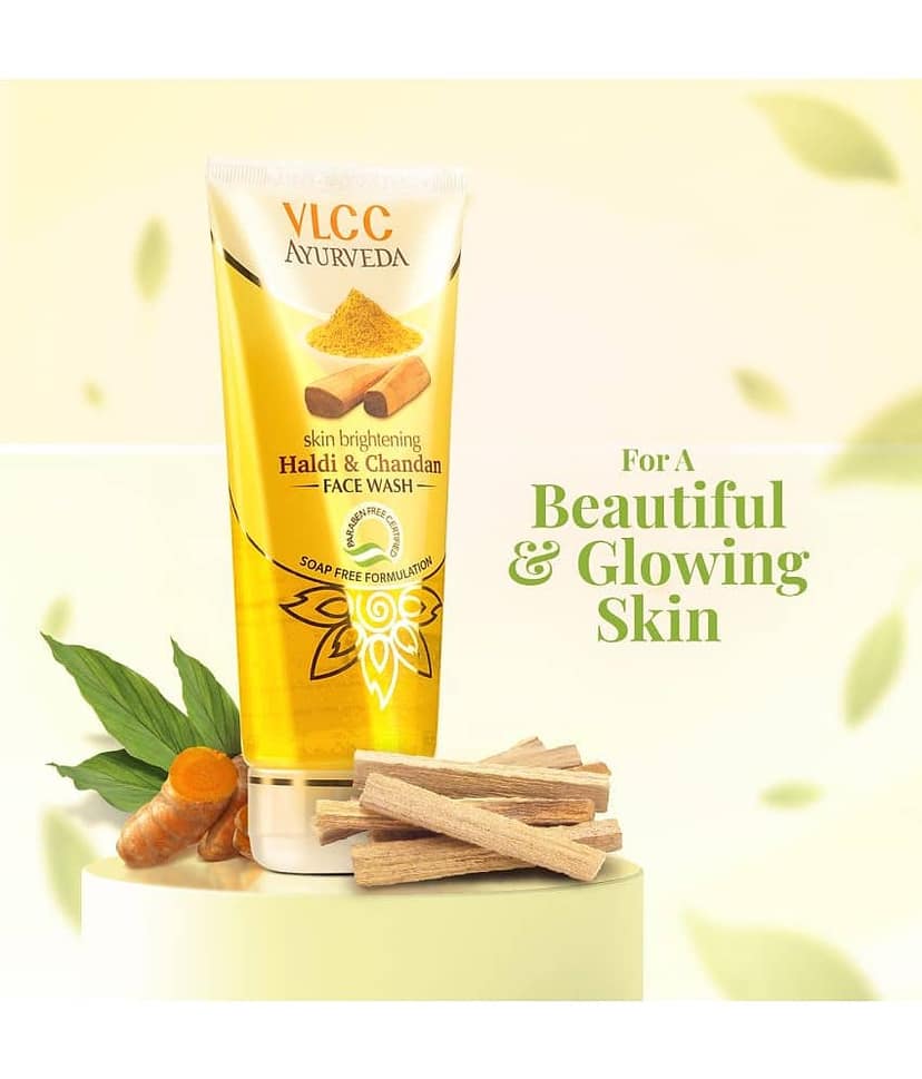 Vlcc Ayurveda Skin Brightening Haldi & Chandan Face Wash , 100Ml(Pack Of 6) view 2