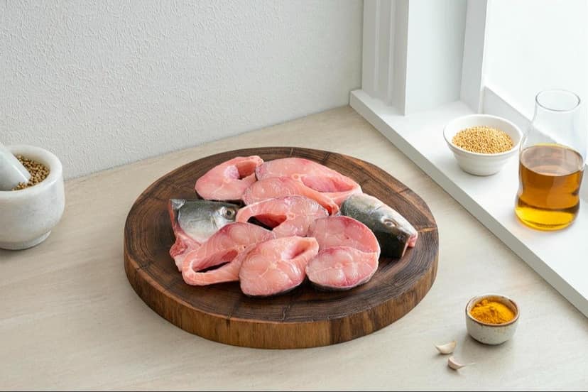 Rohu / Rui - Steaks/Slices/Round cut with full Head (700g to 750g Pack) view 2