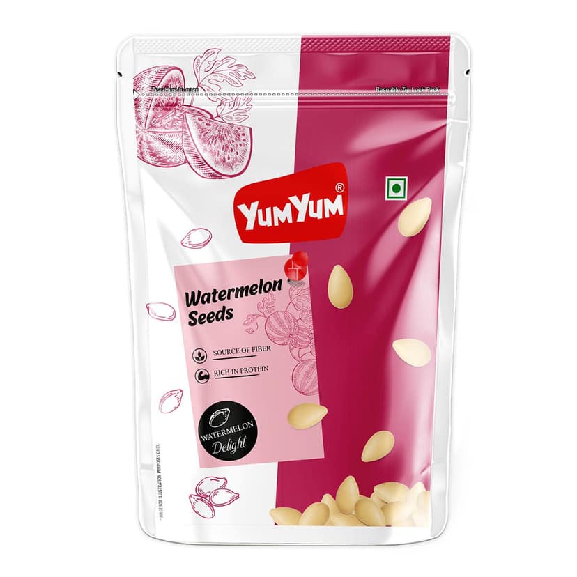YUM YUM Watermelon Seeds Rich India Protein & Fiber Healthy Snack - 200g