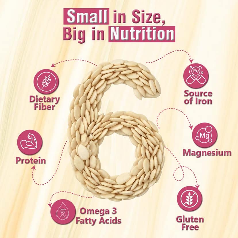 YUM YUM Watermelon Seeds Rich India Protein & Fiber Healthy Snack - 200g view 2
