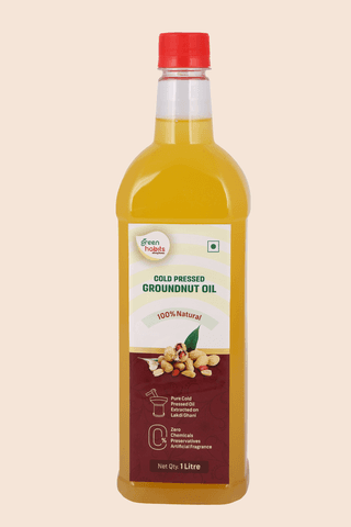 Green Habits Cold Pressed Groundnut Oil (1 Litre) | 100% Natural & Nutrient-Rich | Everyday Cooking