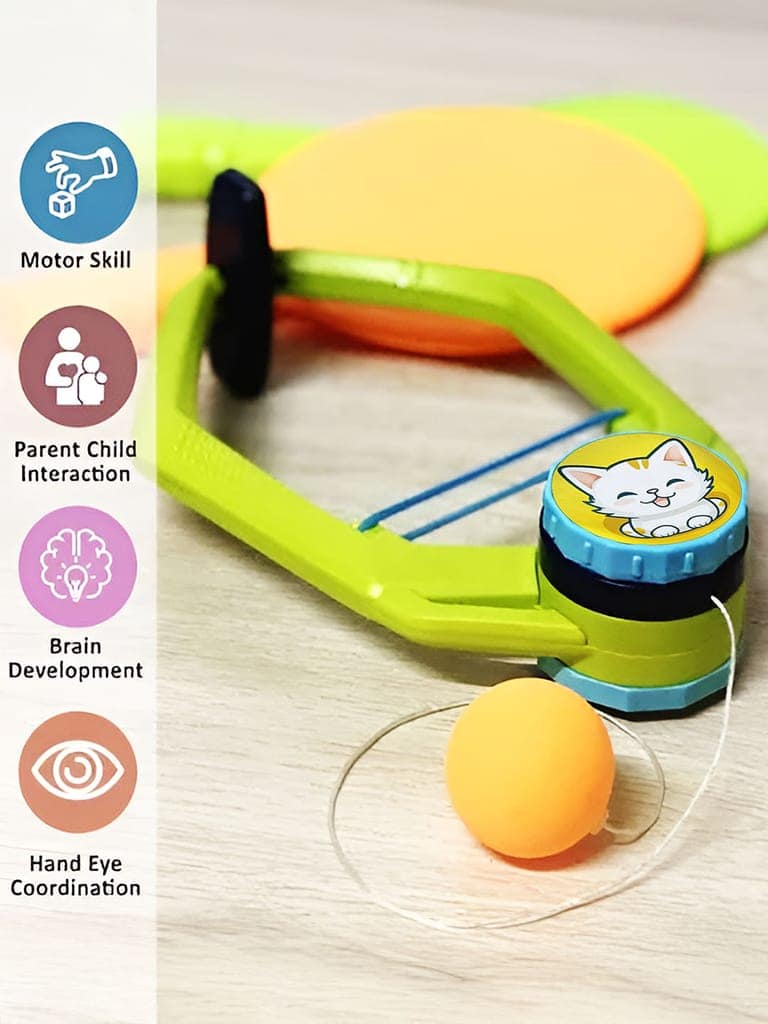 Kids Hanging Table Tennis Toy | Interactive Hanging Table Tennis Game for Kids | Indoor Hanging Ping Pong Ball Game Set | Indoor Hanging Table Tennis Game Set for Kids & Family | Educational Hanging Table Tennis Set view 2