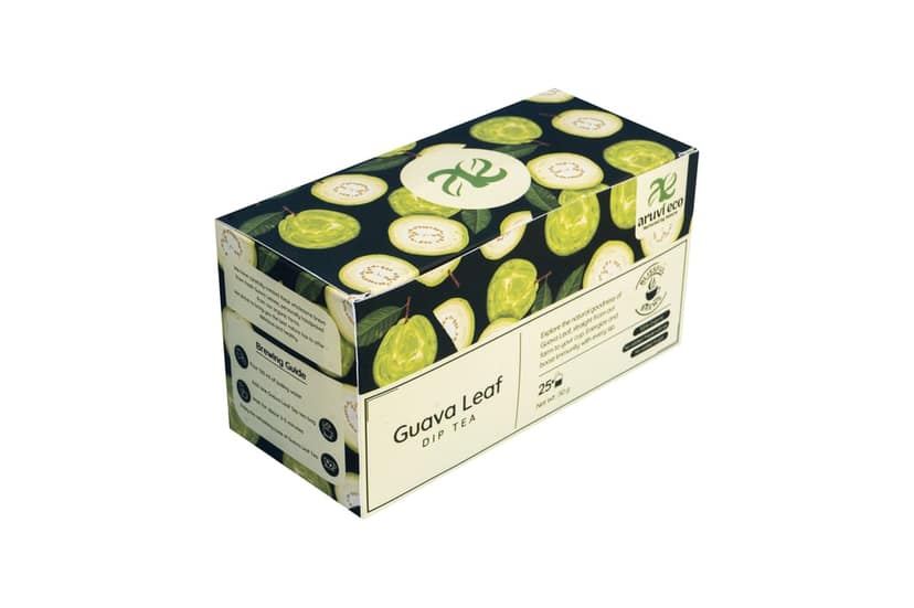 Aruvi Eco Guava Leaf Dip Tea - 100% Natural, Eco Friendly Cotton Koiya Ilai Tea Bags, Directly Produced from our Farm, No Preservatives (25 Dips) view 2