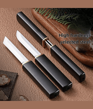 BLUE HOME AND KITCHEN Brown Stainless Steel Knife Set Blade Length 9 cm (Pack of 1)