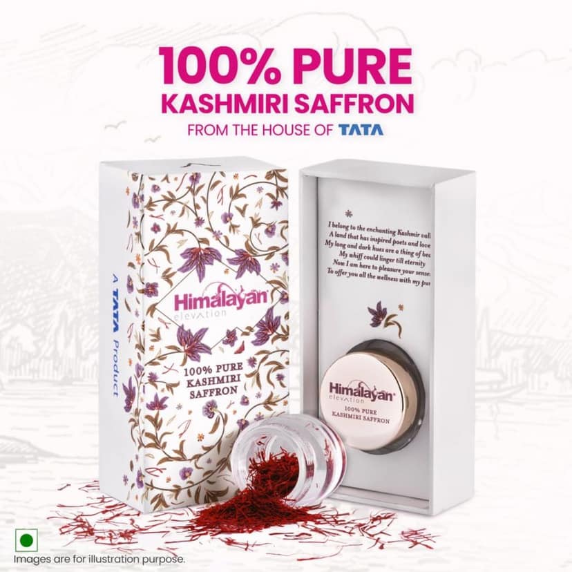 Himalayan Elevation Original Kashmiri Saffron/Kesar, 1 Gram, A TATA product, Certified Grade-1 Pure Kashmiri Kesar, Food & Pooja view 2