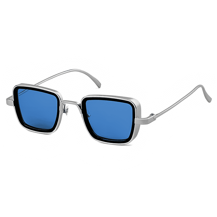 Jubleelens - Kabir Square Shade- Blue Color Modern Look with UV Protection view 2