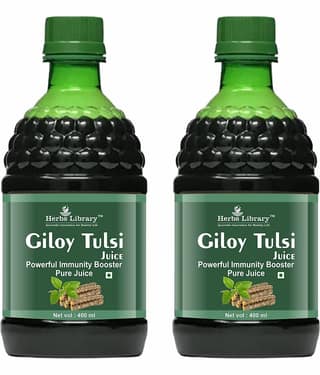Herbs Library Giloy Tulsi Vegetable Juice 400 ml Pack of 2