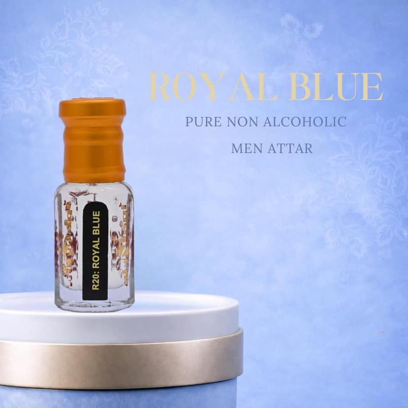 alNaqi Royal Blue 6ml - Original Royal Blue Scent, Alcohol Free Fresh Aquatic Oil, Long Lasting Royal-Attar-Perfume, Premium Mens-Daily-Ittar view 2