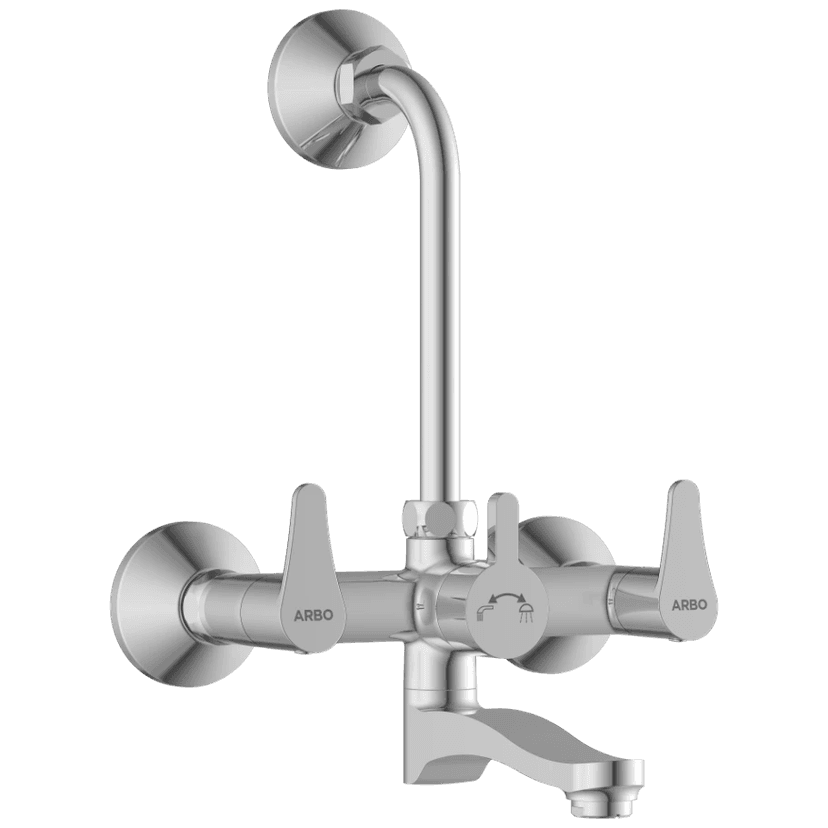 PR-2120 Wall Mixer 2 In 1 With Connecting Legs With Wall Flange view 2