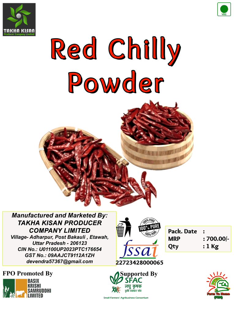 Takha Kisan Red Chilli Powder 1 Kg view 2