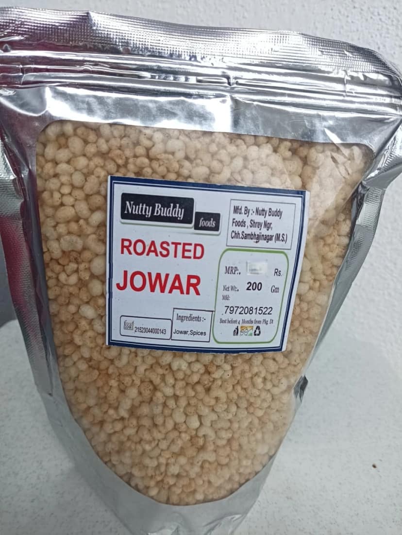 Nutty Buddy Foods Healthy Roasted Jowar Puff Snack (200g) view 2