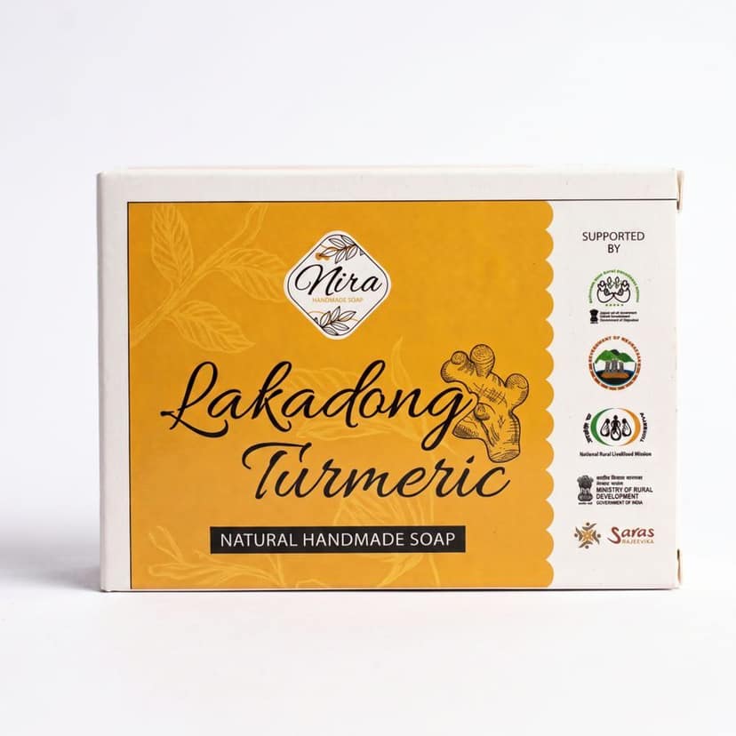 LAKADONG TURMERIC NATURAL HANDMADE SOAP - 100 gms