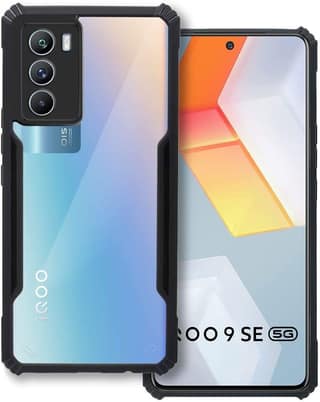 PLUGTECH Slim Shockproof Case | Matte Black Soft | Drop Protection | Precise Cutouts | Premium Mobile Cover for iQOO 9 SE