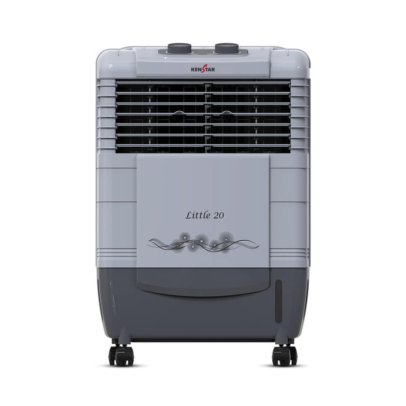 Kenstar LITTLE HC 20 Room/Personal Air Cooler For Home, Honeycomb Pad, High Speed Fan, 35 Ft Powerful Air Throw, Inverter compatible, Portable Cooler-Room, 1-Yr Product Warranty, Light Grey & Dark Grey