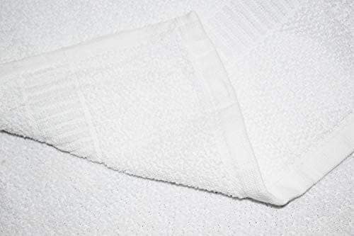 Gethitched Creations 100% Cotton 4 Pieces Solid White Hand & Face Towels or Napkins 375 GSM, 30 cm x 50 cm view 2