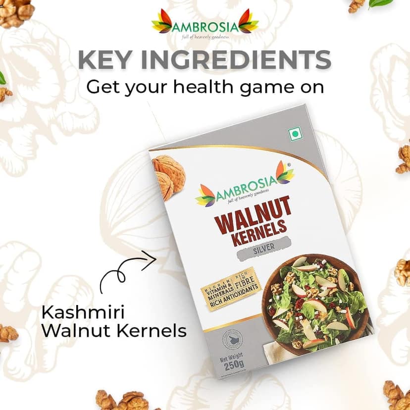 Ambrosia Walnut Kernels 250g | Silver | Kashmiri New Crop view 2