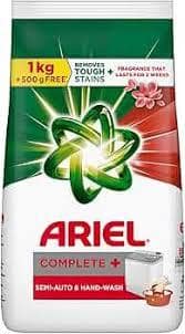 Ariel Colour Detergent Washing Powder, 1 Kg Get 500 G Free