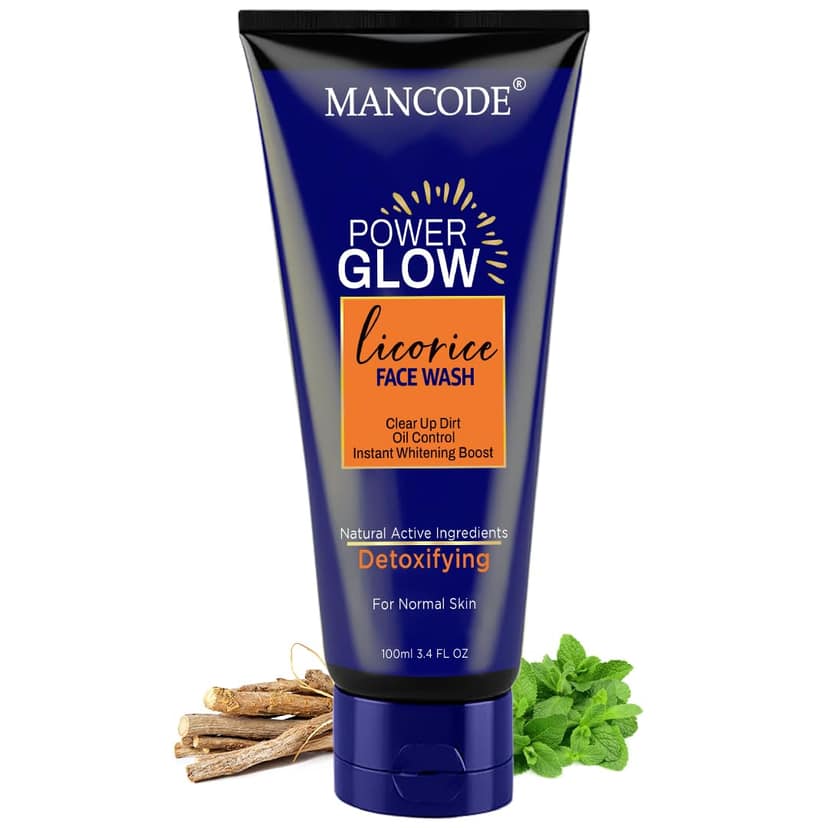 Power Glow Licorice Face Wash 100ml for Men | Instant Brightening & Oil Control Face Wash