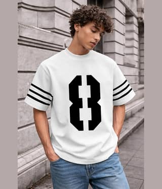 FTX Men Polyester Oversized Fit Printed T-Shirt ( White )