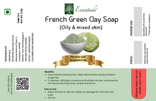 Essentials French Green Clay Soap 110 Gms