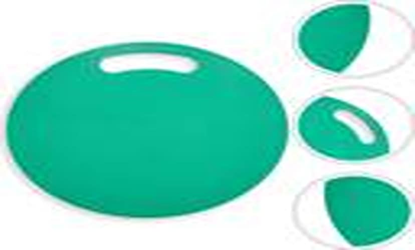 Dark Wolf Round Plastic Cutting and Chopping Board with Handle Lightweight Kitchen Prep Board