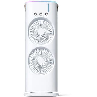 Double-Ended Mist Spray Cooler Fan | USB Rechargeable Portable Cooling Fan for Desk & Travel | Summer Air Cooler Gadget