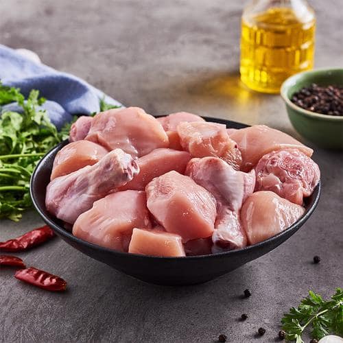 Chicken Breast with Bone Curry Cut (Skinless) 1 kg