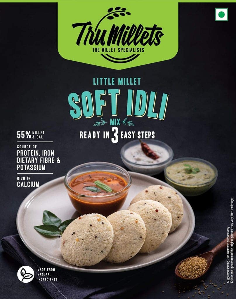 Trumillets | Healthy Millet Diet Breakfast | Soft Idli Mix - 250g view 2