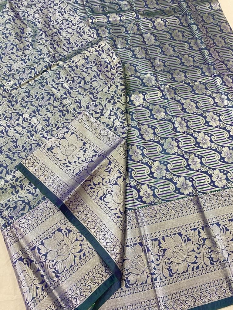 Semi silk sarees view 2