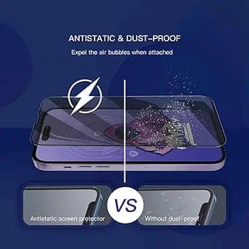 IPhone 13 Mini Privacy Tempered Glass Screen Protector Compatible (Black) Edge To Edge Full Screen Coverage With Easy Installation Kit view 2