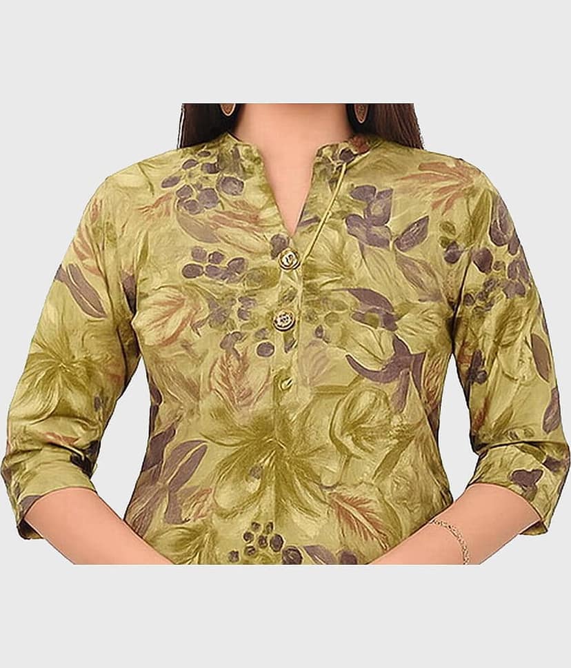 Meher Impex Women Rayon Printed Straight Kurti ( Multicoloured ) view 2