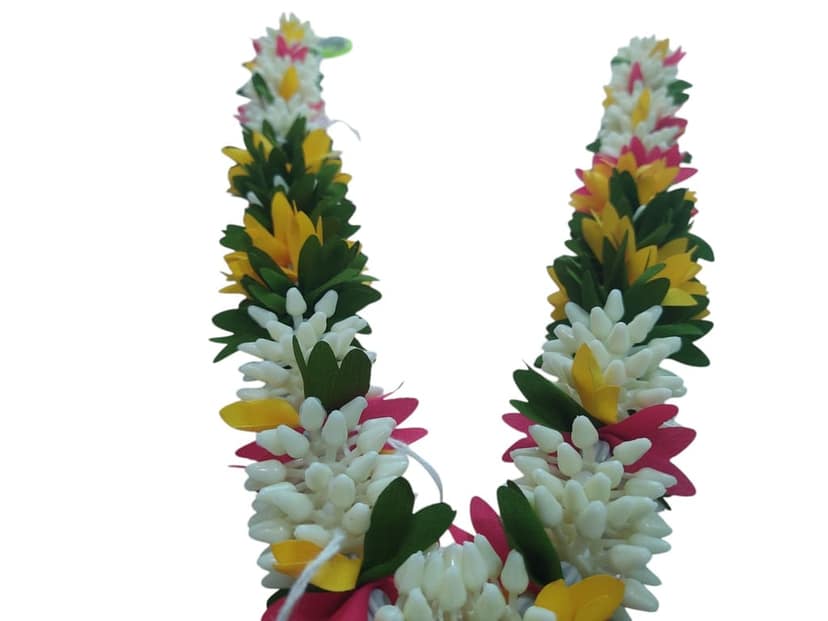 Artificial Marigold and Jasmine Flower Garland for Weddings, Parties, and Other Special Occasions view 2