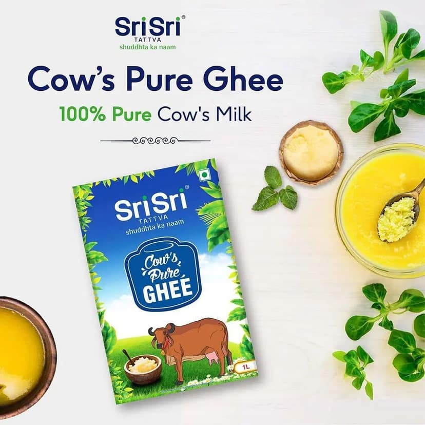 Sri Sri Tattva Cow's Pure Ghee, 1L view 2