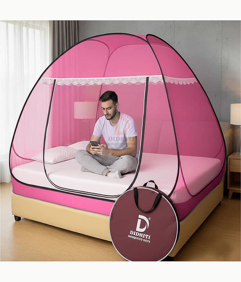 didhiti - White Polycotton Foldable Mosquito Net ( Pack of 1 )