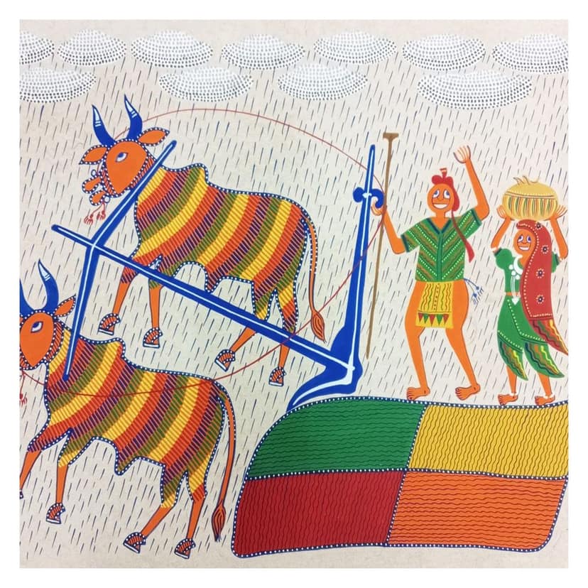 Garvi Gurjari (A Gujarat Govt Enterprise Handpainted Farmer Pithora Art Painting view 2