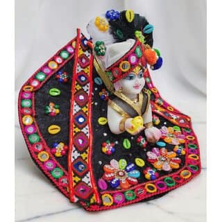 Handcrafted Laddu Gopal Ji Dress with Turban Devotional Wear view 2