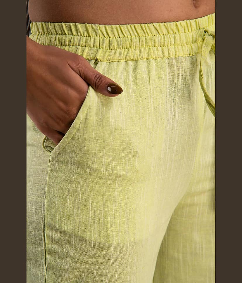 MAUKA - Yellow Rayon Women's Palazzo ( Pack of 1 ) view 2