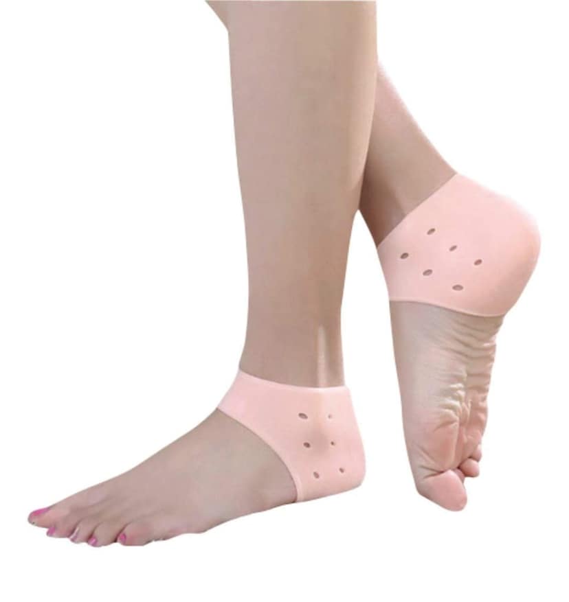 Ezyfit Anti Crack Silicone Gel Heel And Foot Protector Moisturizing Socks for Foot Care, Heel Protector Socks Pain Relief And Heel Cracks for Men And Women - Free Size