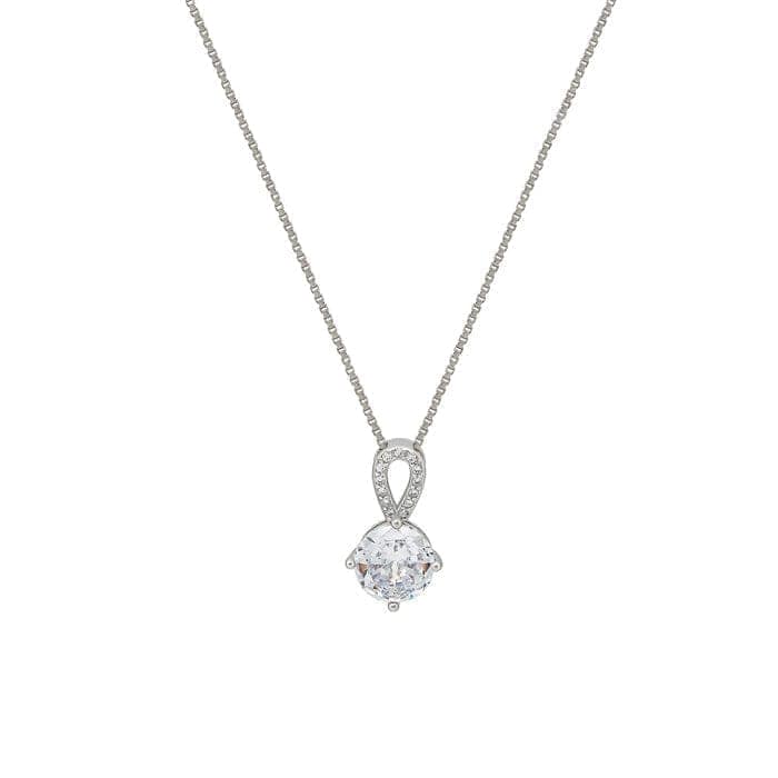 Silver Cascade Pendant with Box Chain