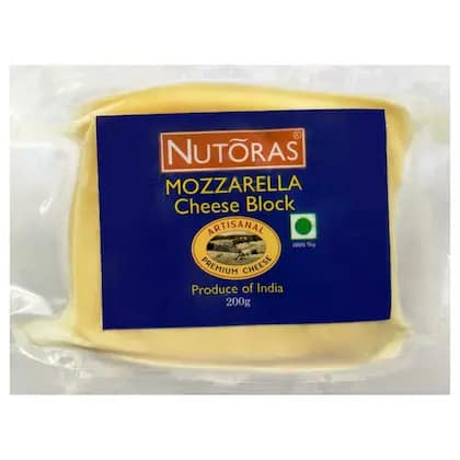 Nutoras Mozzarella Cheese Block, 200 Gm